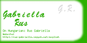 gabriella rus business card